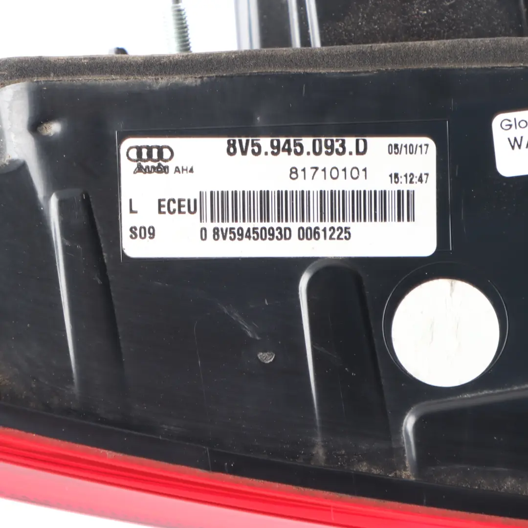 Audi A3 8V Rear Tail Lamp Light Trunk Lid Tailgate Inner Left N/S - SKU 8V5945093D - Part number 8V5945093D