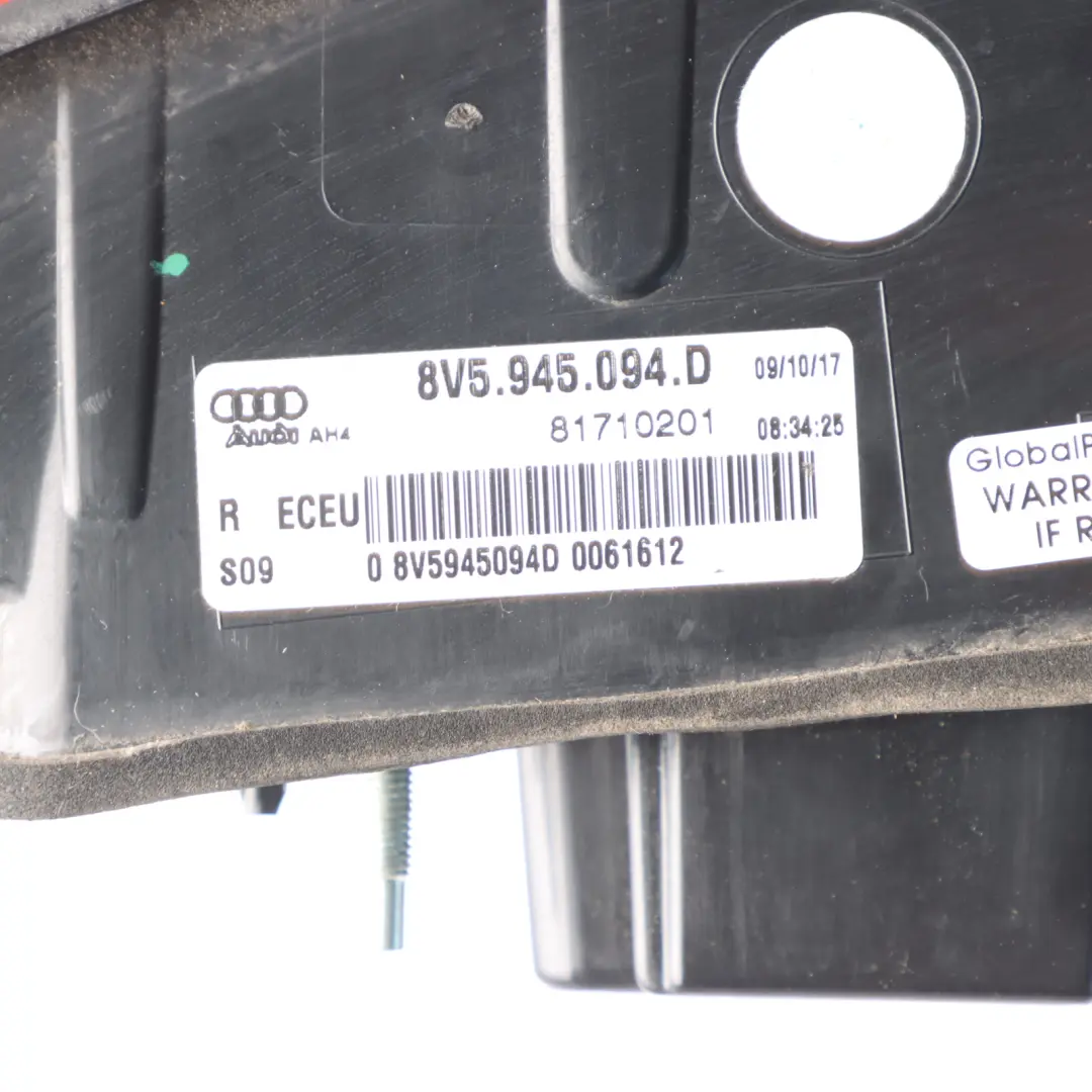 Tail Lamp Light Trunk Lid Tailgate Inner Right O/S to Audi A3 S3 8V Rear with Part number 8V5945094D Audi A3 S3 8V Rear Tail Lamp Light Trunk Lid Tailgate Inner Right O/S - SKU 8V5945094D - Part number 8V5945094D