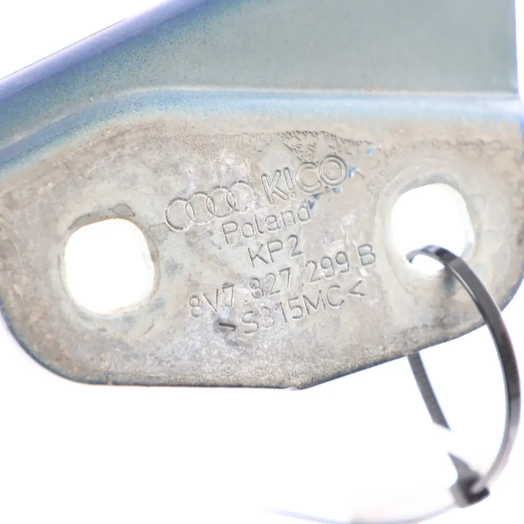 Hinge Rear Trunk Lid Left N/S Sepang Blue Pearl - Y5Q to Audi A3 S3 8V Tailgate with Part number 8V7827299B Audi A3 S3 8V Tailgate Hinge Rear Trunk Lid Left N/S Sepang Blue Pearl - Y5Q - SKU 8V7827299B-SEB - Part number 8V7827299B