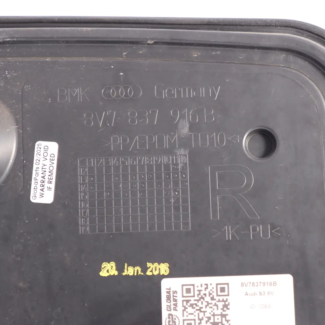 Front Door Access Hole Cover Trim Panel Right O/S to Audi S3 8V with Part number 8V7837916B Audi S3 8V Front Door Access Hole Cover Trim Panel Right O/S - SKU 8V7837916B - Part number 8V7837916B