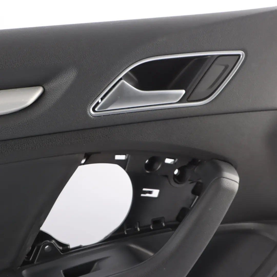 Front Door Card Trim Panel Left N/S Black Leather to Audi S3 8V Cabrio with Part number 8V7867103A Audi S3 8V Cabrio Front Door Card Trim Panel Left N/S Black Leather - SKU 8V7867103A - Part number 8V7867103A