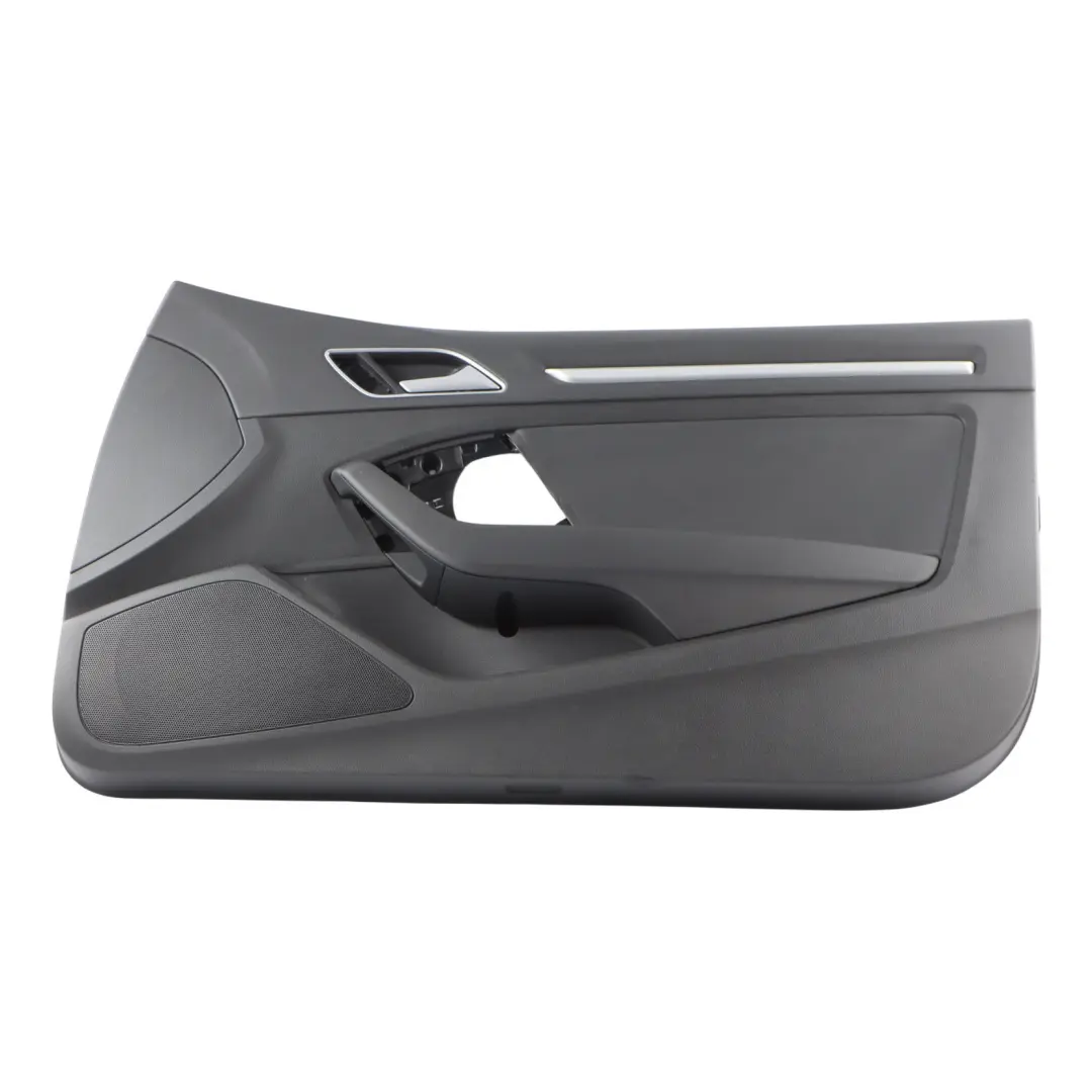 Front Door Card Trim Panel Right O/S Black Leather to Audi S3 8V Cabrio with Part number 8V7867104A Audi S3 8V Cabrio Front Door Card Trim Panel Right O/S Black Leather - SKU 8V7867104A - Part number 8V7867104A