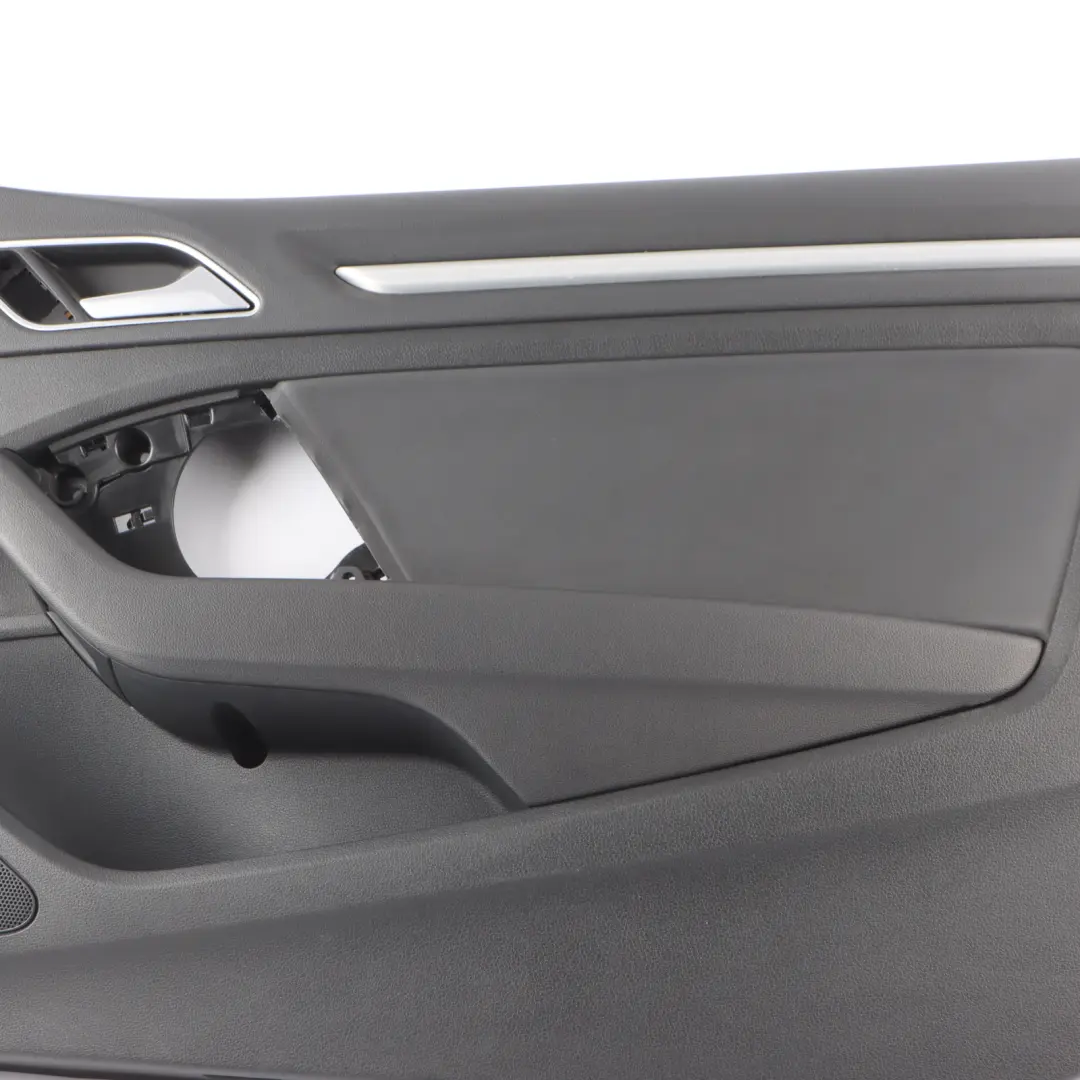Front Door Card Trim Panel Right O/S Black Leather to Audi S3 8V Cabrio with Part number 8V7867104A Audi S3 8V Cabrio Front Door Card Trim Panel Right O/S Black Leather - SKU 8V7867104A - Part number 8V7867104A