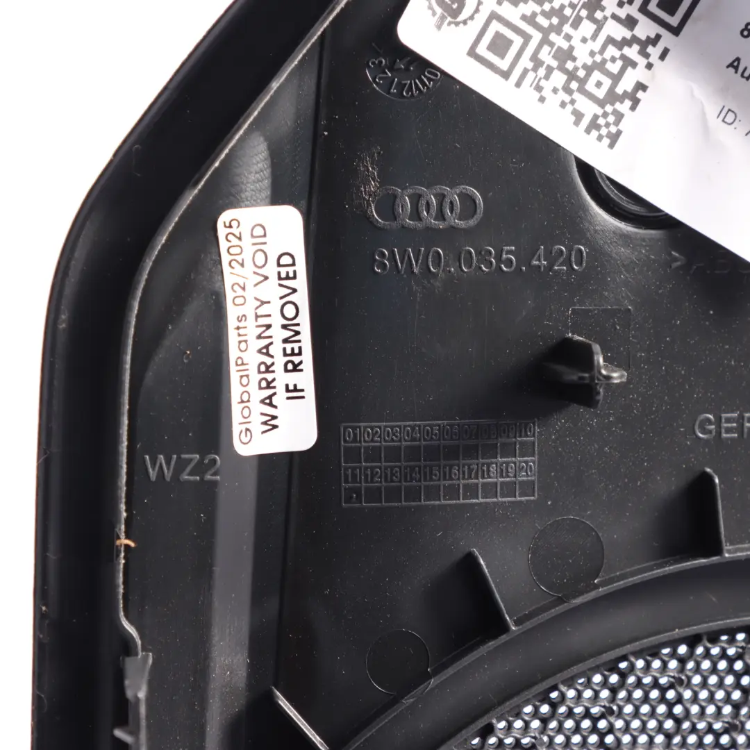 Embellecedor Cubierta Altavoz Puerta Delantero Derecho para Audi A4 S4 B9 con número de pieza 8W0035420 Audi A4 S4 B9 Embellecedor Cubierta Altavoz Puerta Delantero Derecho - SKU 8W0035420 - Número de pieza 8W0035420
