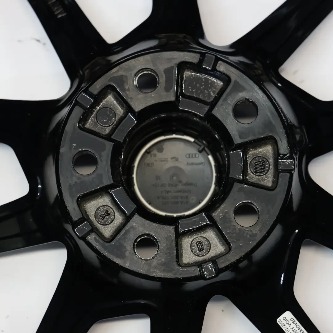 Jante Alliage Noire 19" 8.5J Pour ET:40 Audi A4 S4 8W B9 - SKU 8W0601025BF-1 - Numéro de pièce 8W0601025BF