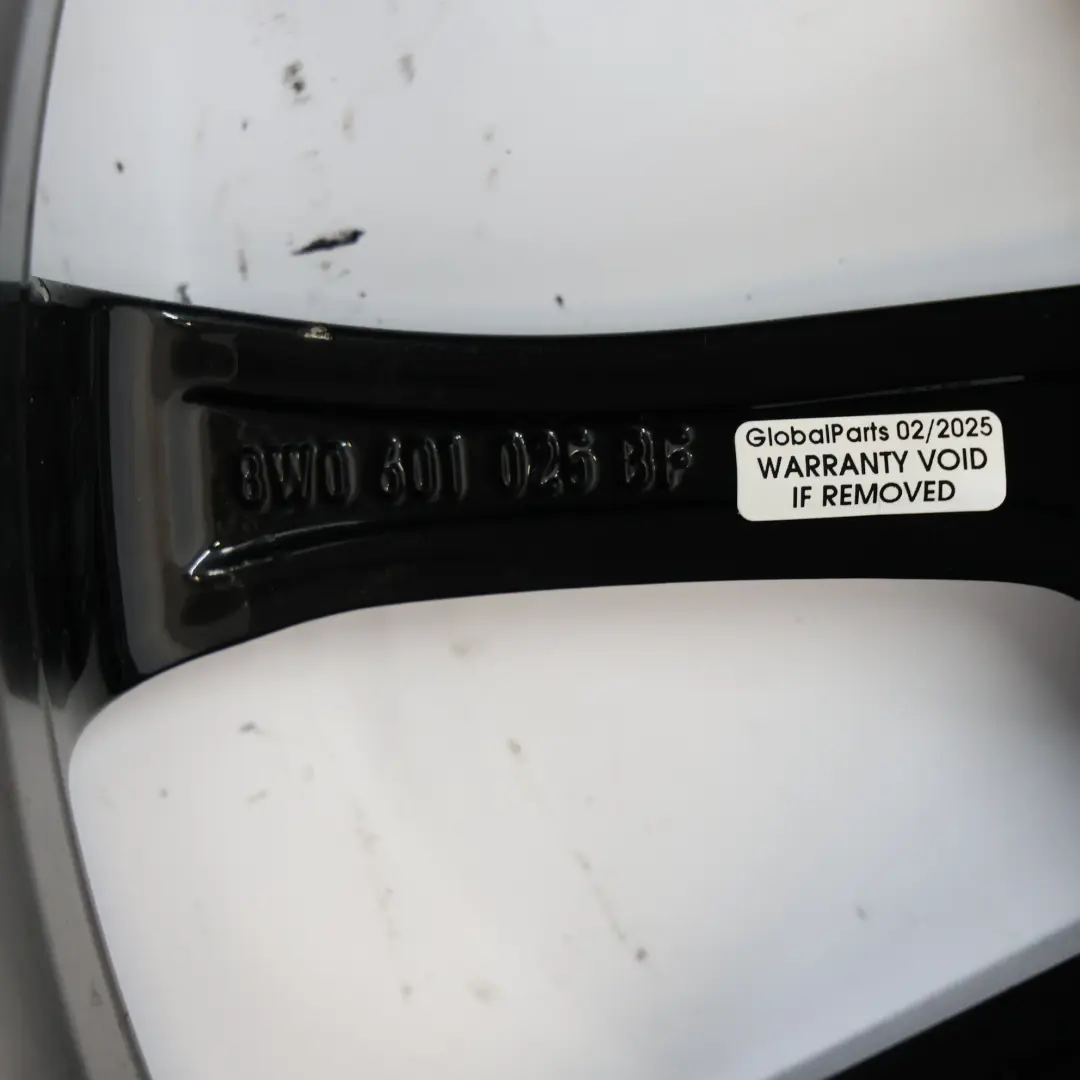  Llanta De Aleación Audi A4 S4 8W B9 Negra 19" 8.5J ET:40 - SKU 8W0601025BF-1 - Número de pieza 8W0601025BF
