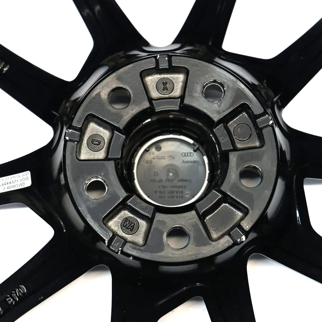  Llanta De Aleación Audi A4 S4 8W B9 Negra 19" 8.5J ET:40 - SKU 8W0601025BF-2 - Número de pieza 8W0601025BF