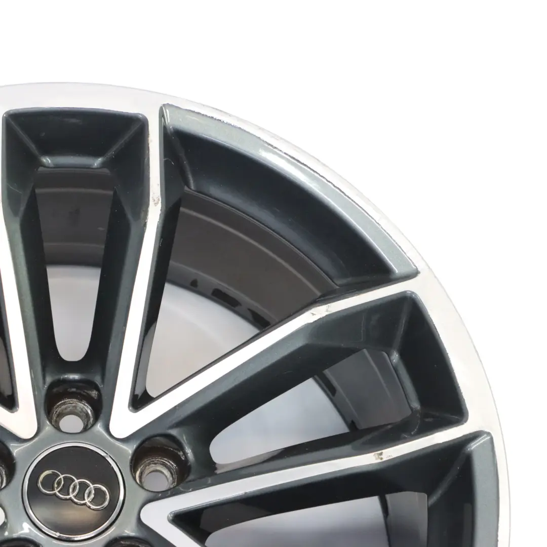 Audi A5 S5 5F Jante Alliage Léger Gris Bicolore 19" 8,5J ET:32 - SKU 8W0601025DF-1 - Numéro de pièce 8W0601025DF