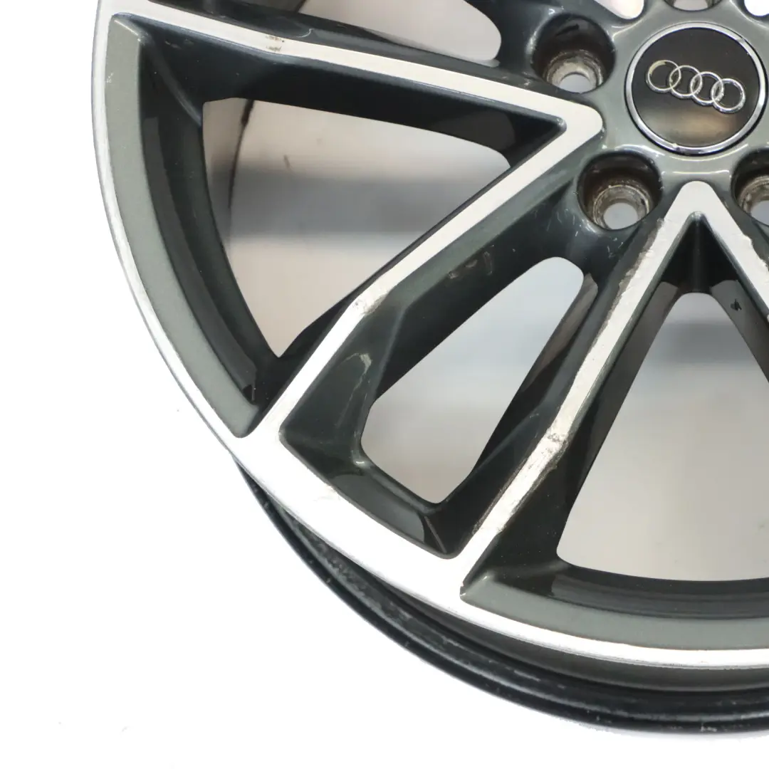 Audi A5 S5 5F Jante Alliage Léger Gris Bicolore 19" 8,5J ET:32 - SKU 8W0601025DF-1 - Numéro de pièce 8W0601025DF