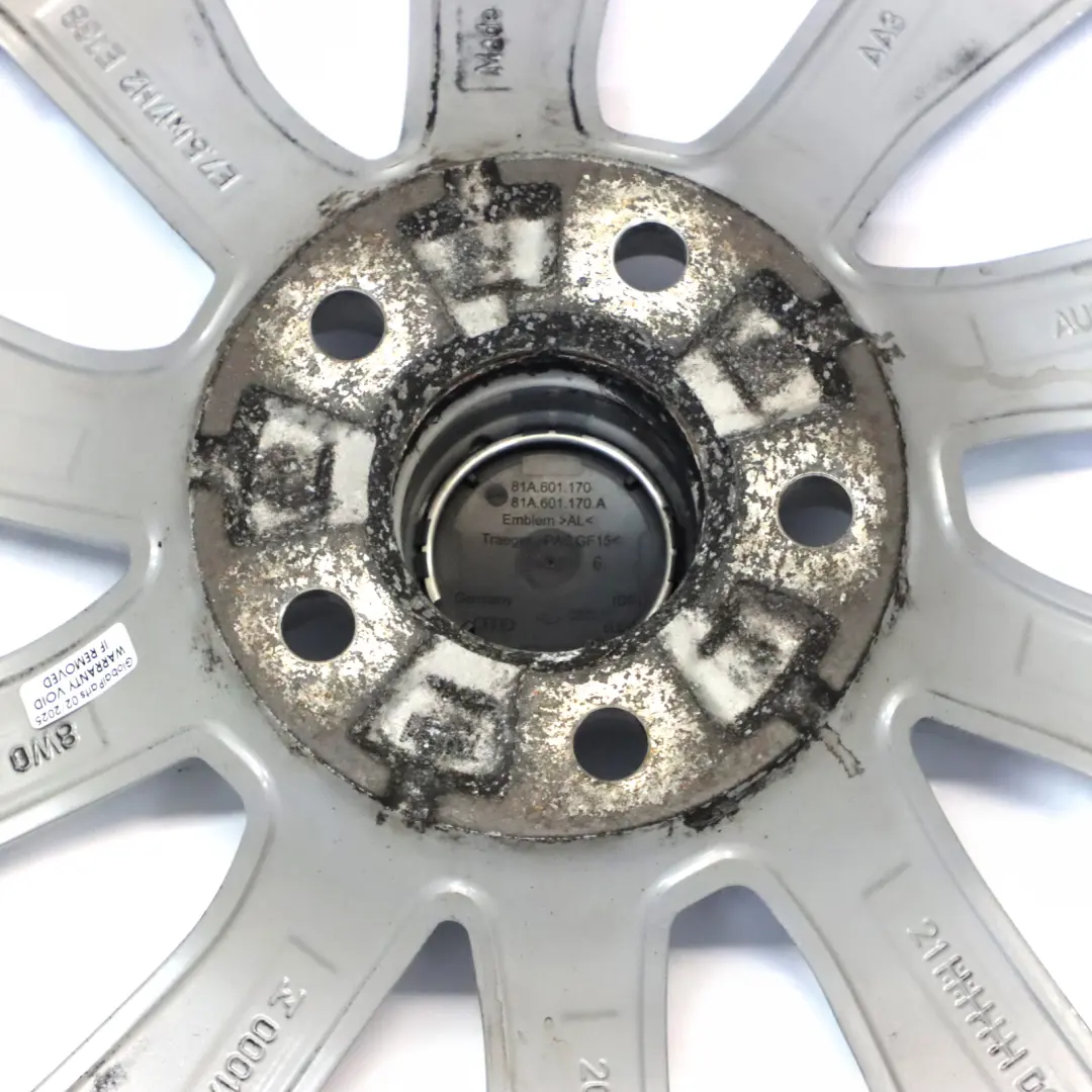 Audi A4 B9 8W Argento Cerchio In Lega 17" 7J ET:38 10-Spoke - SKU 8W0601025L-2 - Numero di parte 8W0601025L