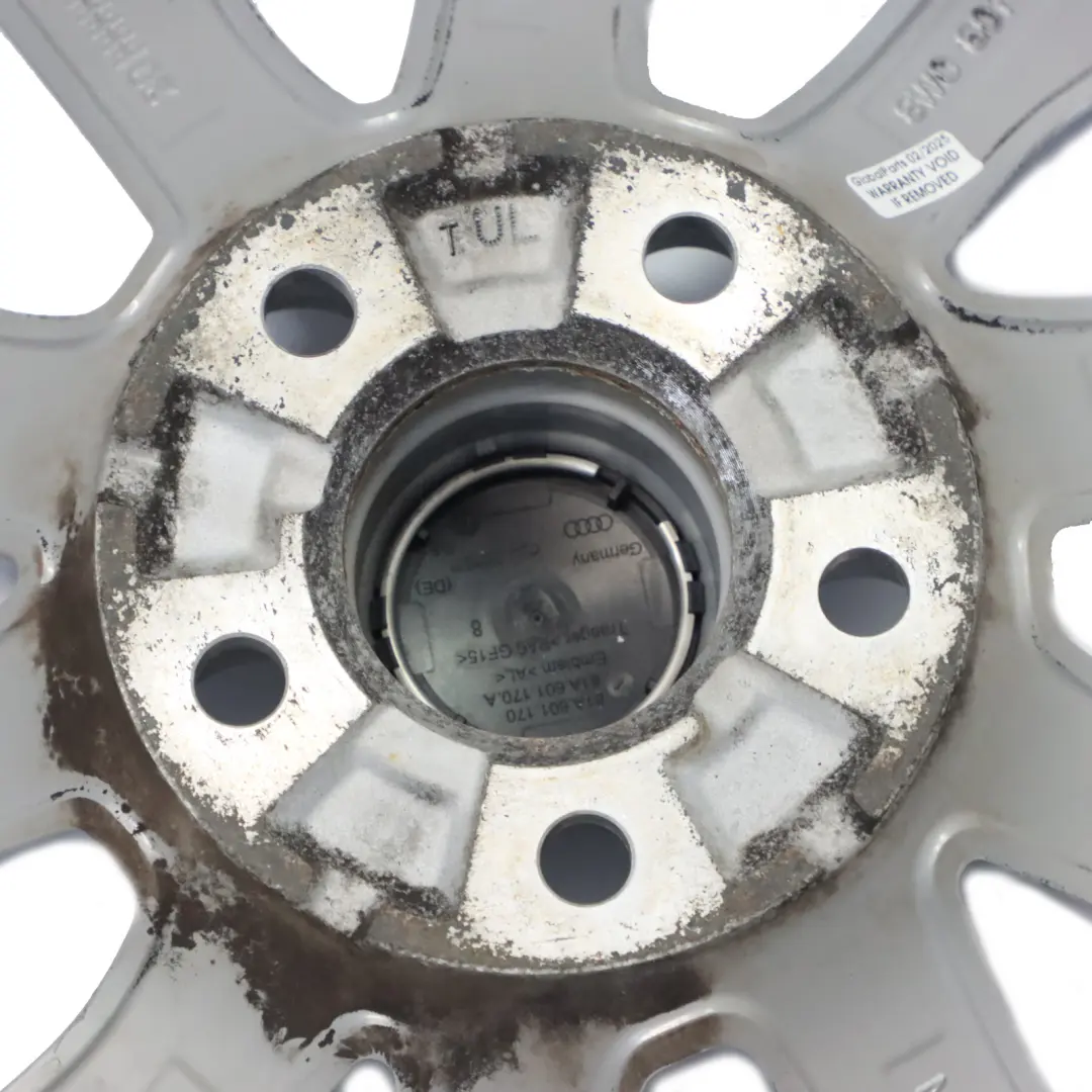 Audi A4 B9 8W Silver Wheel Alloy Rim 17" 7J ET:38 10-Spoke - SKU 8W0601025L-3 - Part number 8W0601025L