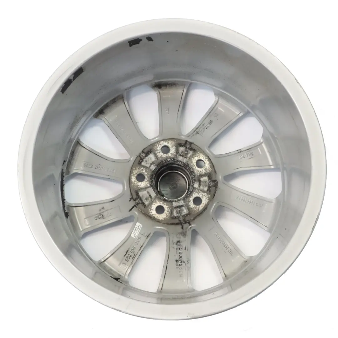 Alloy Rim 17" 7J ET:38 10-Spoke to Audi A4 B9 8W Silver Wheel with Part number 8W0601025L Audi A4 B9 8W Silver Wheel Alloy Rim 17" 7J ET:38 10-Spoke - SKU 8W0601025L-4 - Part number 8W0601025L