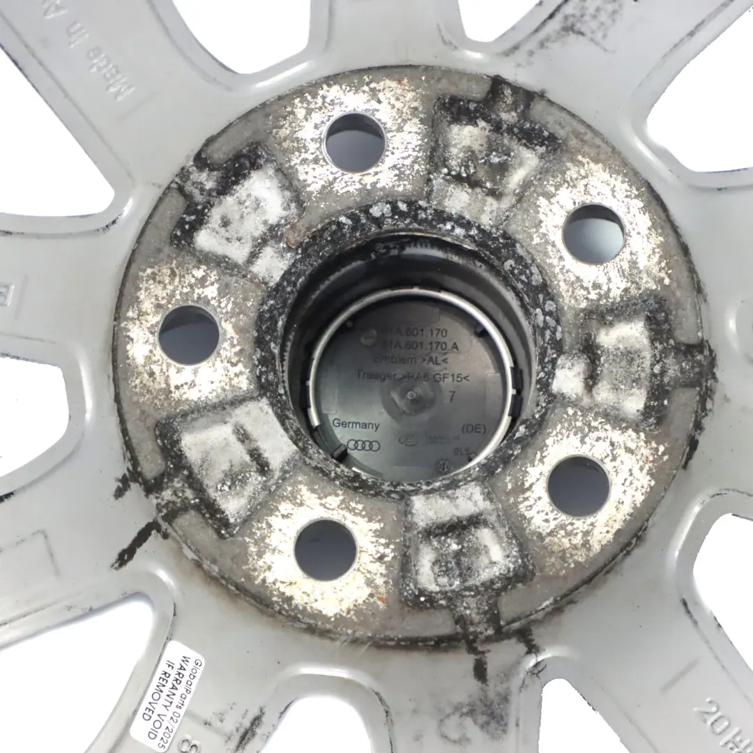 Alloy Rim 17" 7J ET:38 10-Spoke to Audi A4 B9 8W Silver Wheel with Part number 8W0601025L Audi A4 B9 8W Silver Wheel Alloy Rim 17" 7J ET:38 10-Spoke - SKU 8W0601025L-4 - Part number 8W0601025L