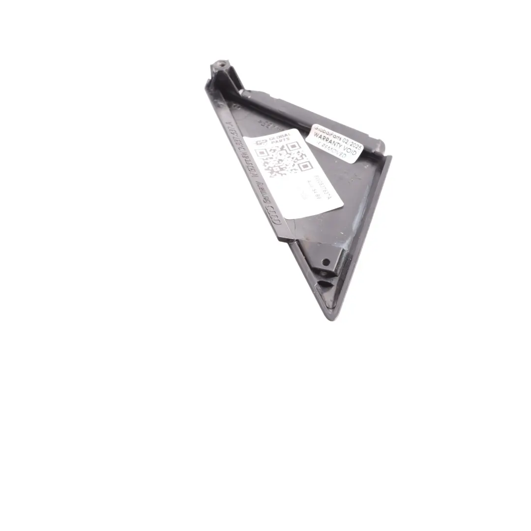 Triangle Cover Trim Front Door Left N/S Exterior Black to Audi A4 S4 B9 with Part number 8W0837637A Audi A4 S4 B9 Triangle Cover Trim Front Door Left N/S Exterior Black - SKU 8W0837637A - Part number 8W0837637A