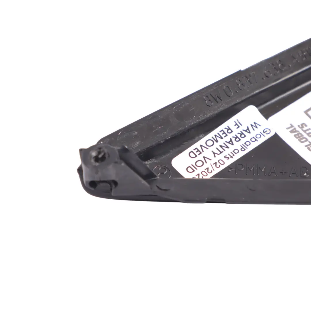 Audi A4 B9 8W Front Door Corner Triangle Trim Cover Right O/S - SKU 8W0837638A - Part number 8W0837638A