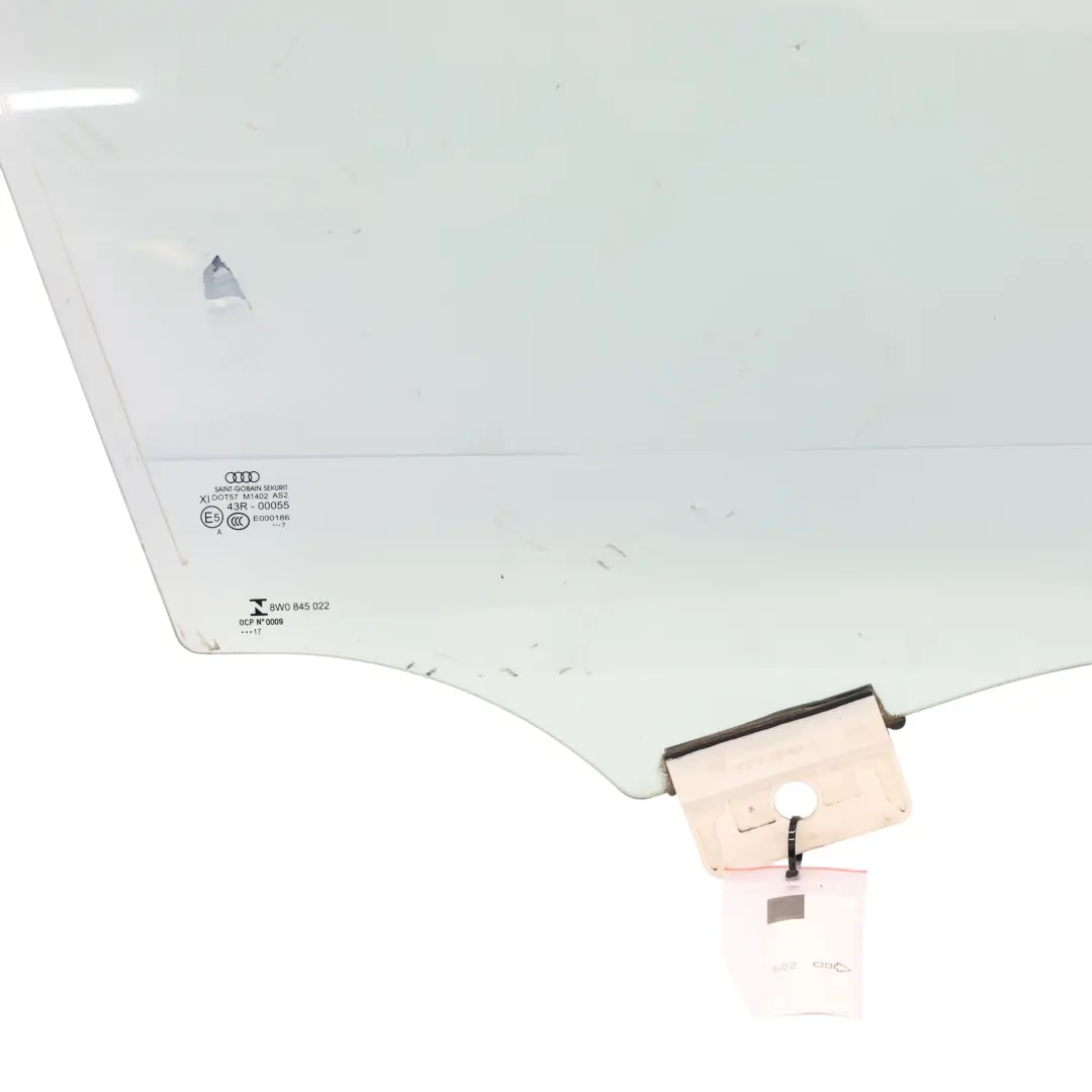 Audi S4 B9 Puerta Ventana Delantera Derecha Cristal Lateral AS2 - SKU 8W0845202-1 - Número de pieza 8W0845202