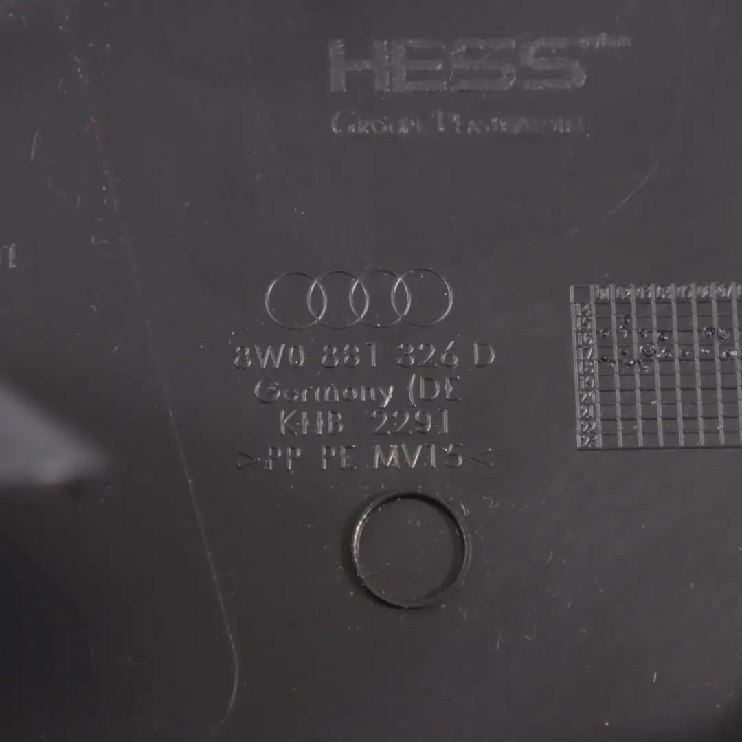 Audi S4 B9 Interior Delantero Asiento Panel Interruptor Tapa Derecha - SKU 8W0881326D - Número de pieza 8W0881326D