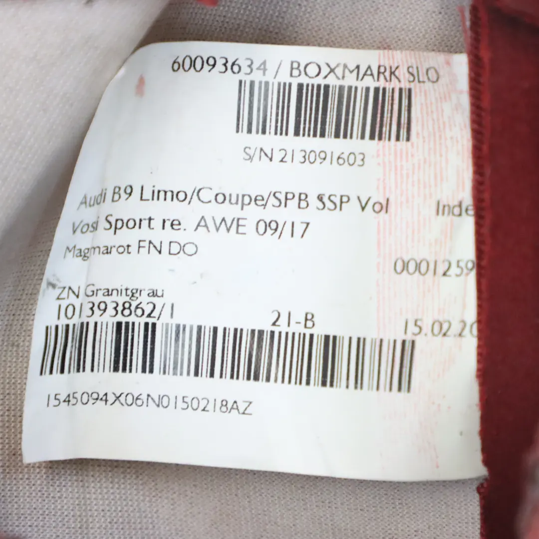 Cushion Front Interior Heated Leather Right O/S to Audi S4 B9 Sport Seat with Part number 8W0881406R Audi S4 B9 Sport Seat Cushion Front Interior Heated Leather Right O/S - SKU 8W0881406R - Part number 8W0881406R