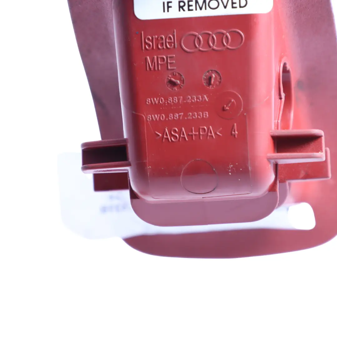 Audi A4 B9 Couverture Isofix Siège Arrière Guide Fixation Banquette - SKU 8W0887233B - Numéro de pièce 8W0887233B