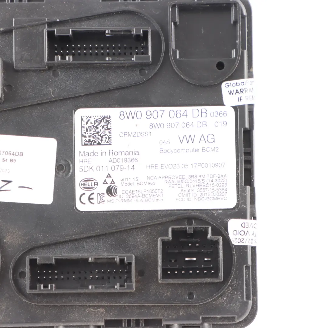 Audi S4 B9 Body Control Module BCM Comfort Control Unit - SKU 8W0907064DB - Part number 8W0907064DB