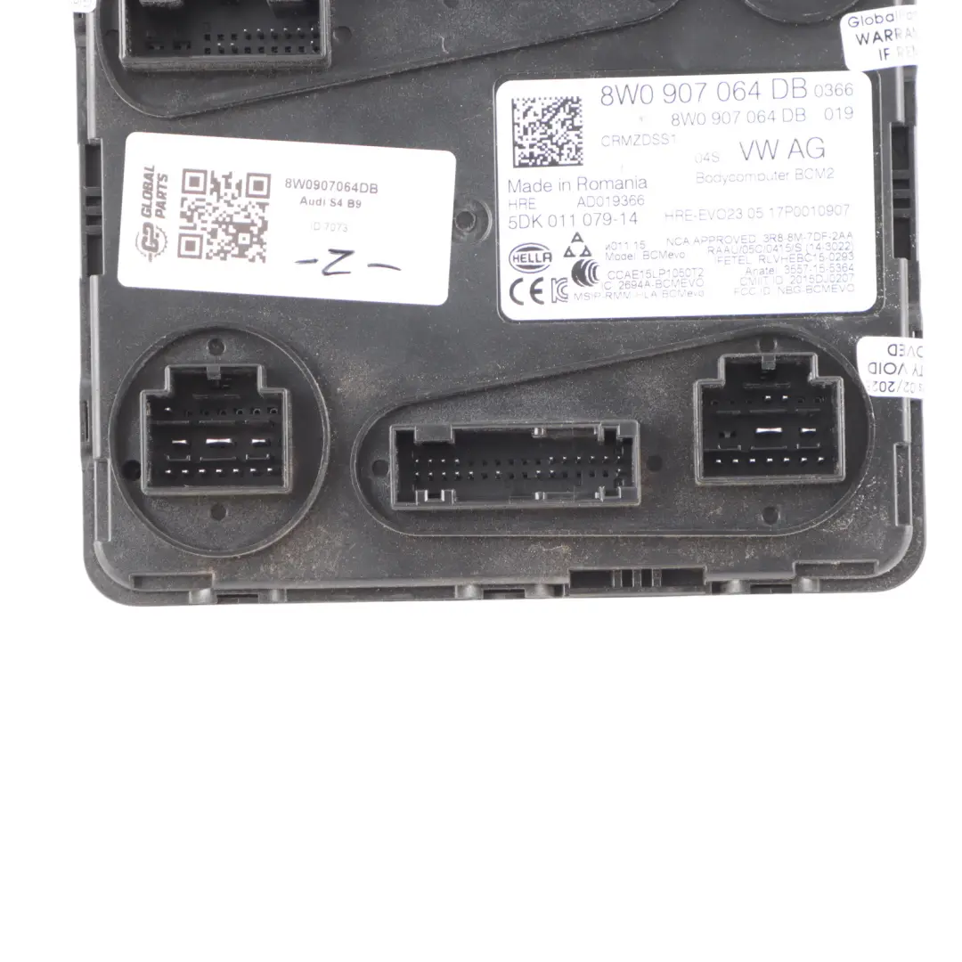 Body Control Module BCM Comfort Control Unit to Audi S4 B9 with Part number 8W0907064DB Audi S4 B9 Body Control Module BCM Comfort Control Unit - SKU 8W0907064DB - Part number 8W0907064DB