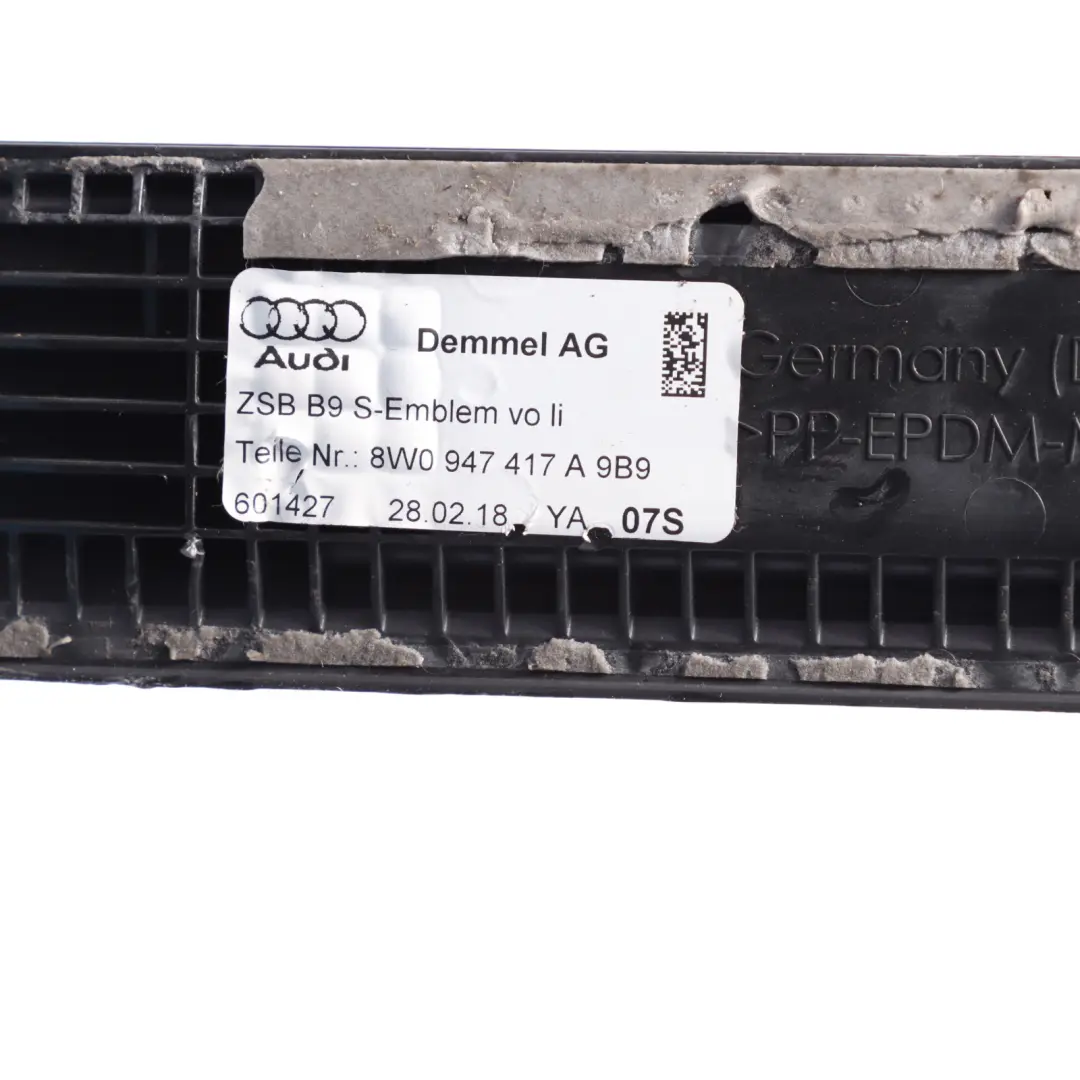 Front Door Sill Strip Left N/S Entrance Trim Plate to Audi A4 B9 with Part number 8W0947417A Audi A4 B9 Front Door Sill Strip Left N/S Entrance Trim Plate - SKU 8W0947417A-1 - Part number 8W0947417A