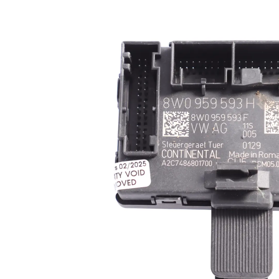 Front Door Control Module Unit Driver's Side to Audi A4 S4 B9 with Part number 8W0959593H Audi A4 S4 B9 Front Door Control Module Unit Driver's Side - SKU 8W0959593H - Part number 8W0959593H