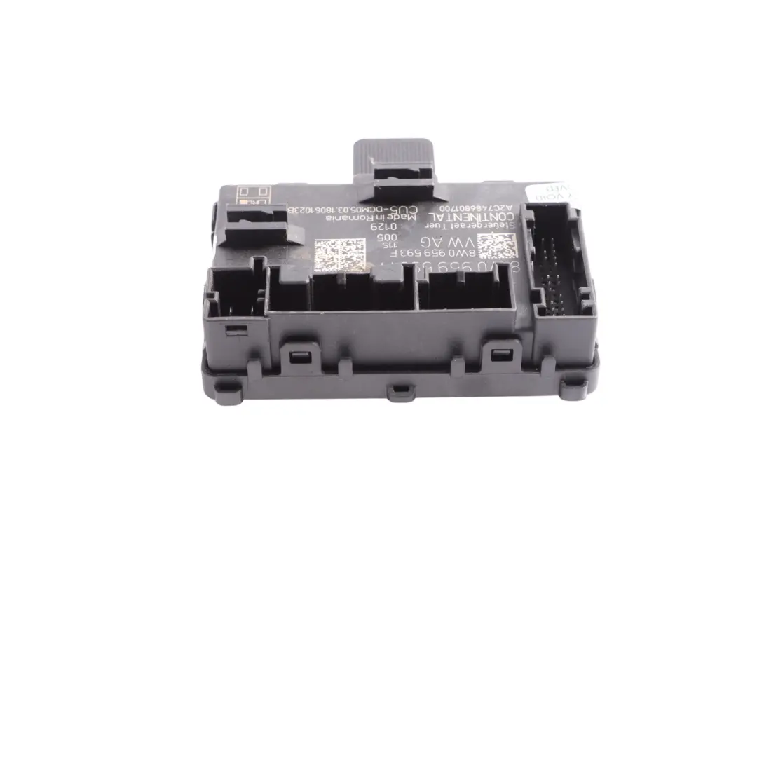 Unidad Módulo Control Puerta Delantera Lado Conductor para Audi A4 S4 B9 con número de pieza 8W0959593H Audi A4 S4 B9 Unidad Módulo Control Puerta Delantera Lado Conductor - SKU 8W0959593H - Número de pieza 8W0959593H