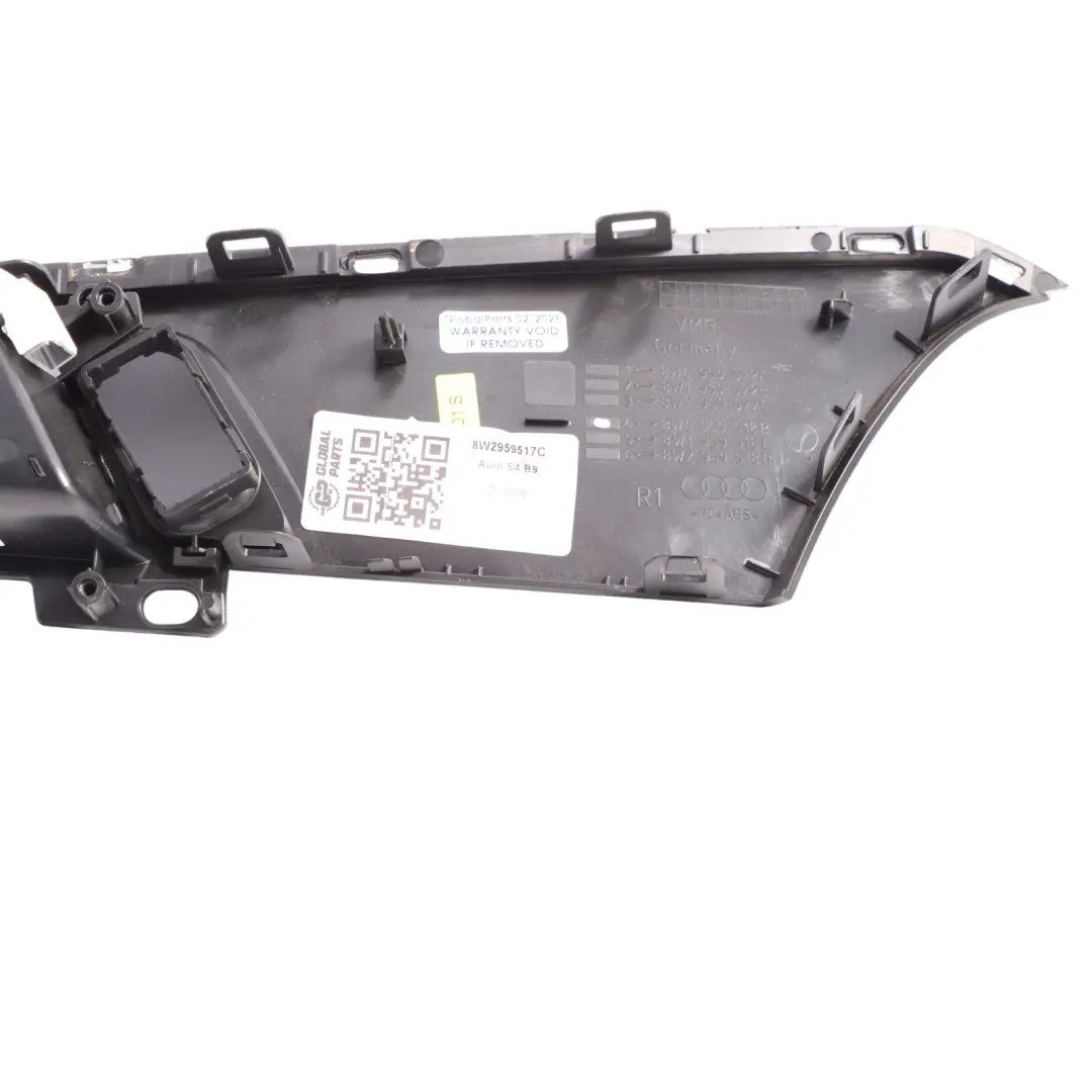 Interior Front Left N/S Door Grab Handle Trim Cover Silver to Audi A4 B9 with Part number 8W2959517C Audi A4 B9 Interior Front Left N/S Door Grab Handle Trim Cover Silver - SKU 8W2959517C - Part number 8W2959517C