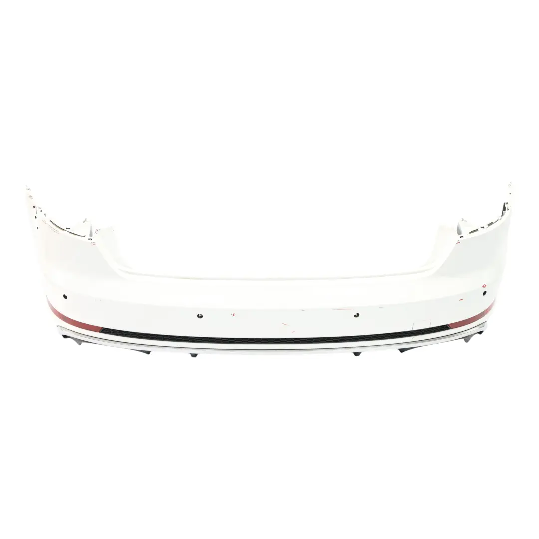 Bumper Trim Panel Covering Ibis White - Y9C to Audi S4 B9 Rear with Part number 8W5807067D Audi S4 B9 Rear Bumper Trim Panel Covering Ibis White - Y9C - SKU 8W5807067D-IWH - Part number 8W5807067D