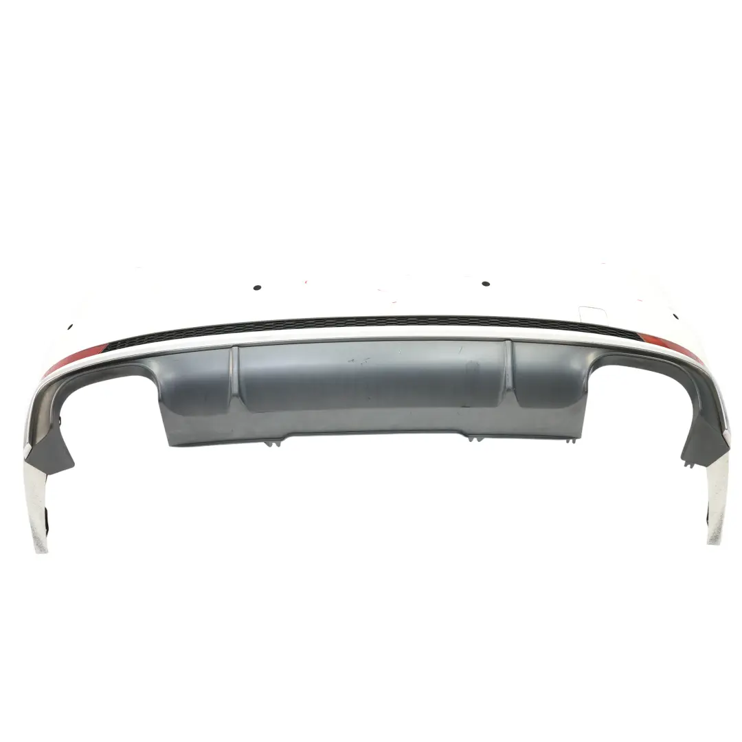 Bumper Trim Panel Covering Ibis White - Y9C to Audi S4 B9 Rear with Part number 8W5807067D Audi S4 B9 Rear Bumper Trim Panel Covering Ibis White - Y9C - SKU 8W5807067D-IWH - Part number 8W5807067D