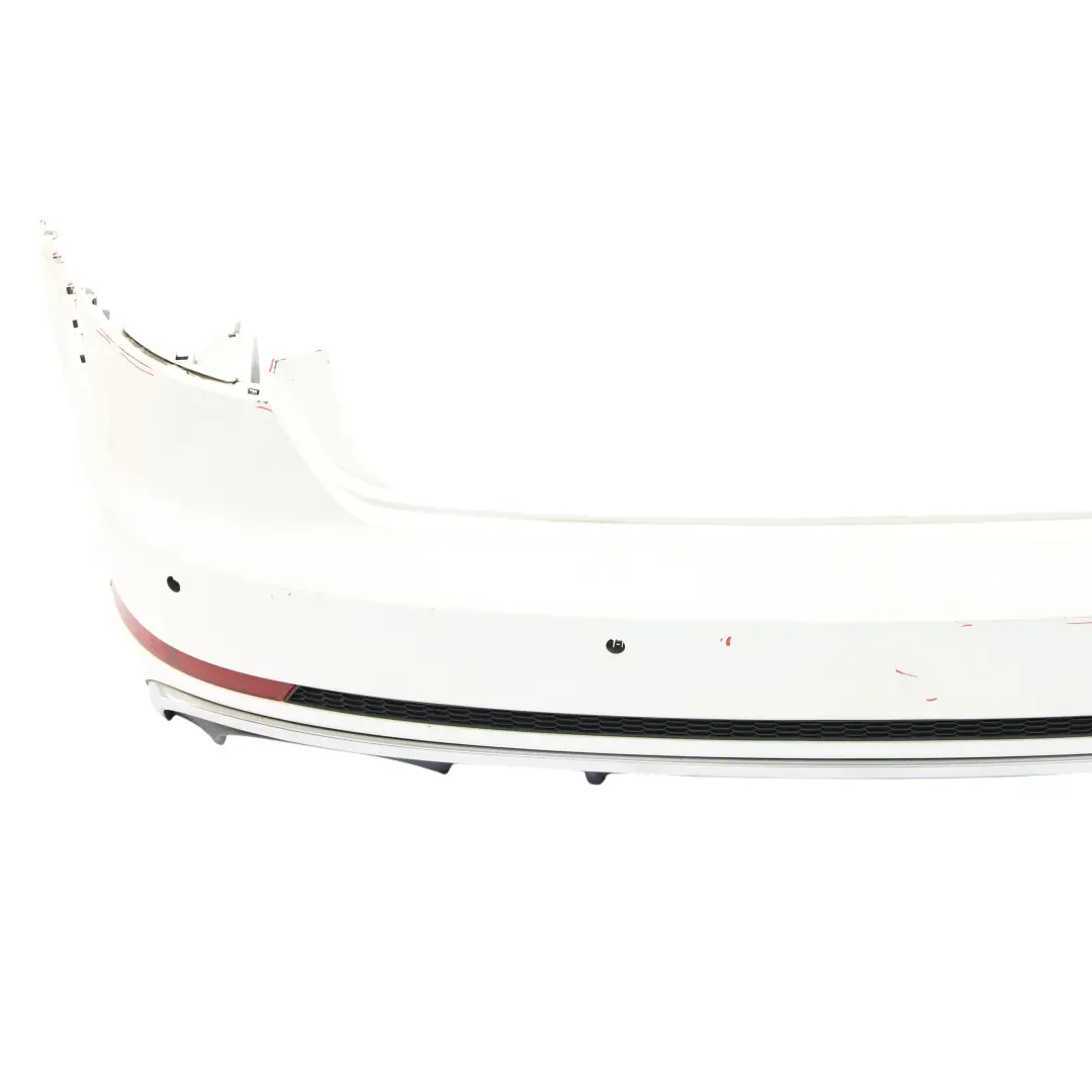 Bumper Trim Panel Covering Ibis White - Y9C to Audi S4 B9 Rear with Part number 8W5807067D Audi S4 B9 Rear Bumper Trim Panel Covering Ibis White - Y9C - SKU 8W5807067D-IWH - Part number 8W5807067D
