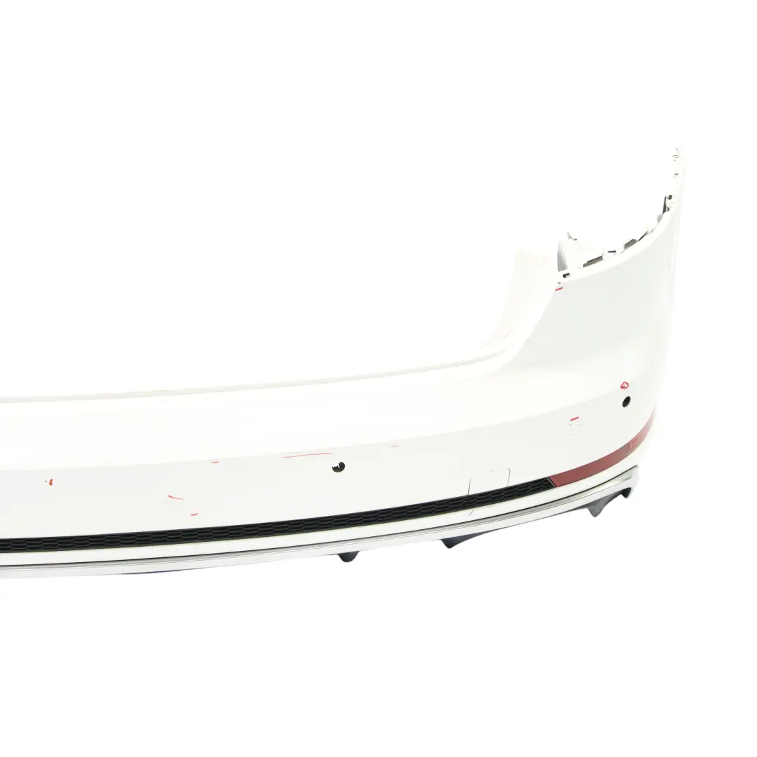 Audi S4 B9 Rear Bumper Trim Panel Covering Ibis White - Y9C - SKU 8W5807067D-IWH - Part number 8W5807067D