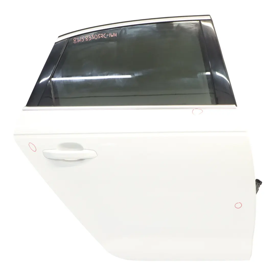 Audi A4 B9 Saloon Porte Arrière Droite Ibis White Blanc - Y9C - SKU 8W5833052C-IWH - Numéro de pièce 8W5833052C