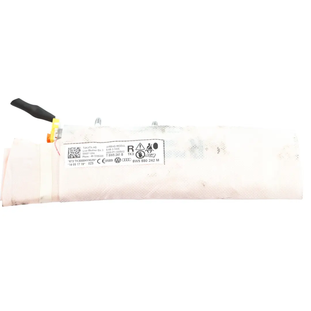 Audi S4 B9 Module D'Air Latéral Droit Siège Avant SRS - SKU 8W5880242M - Numéro de pièce 8W5880242M
