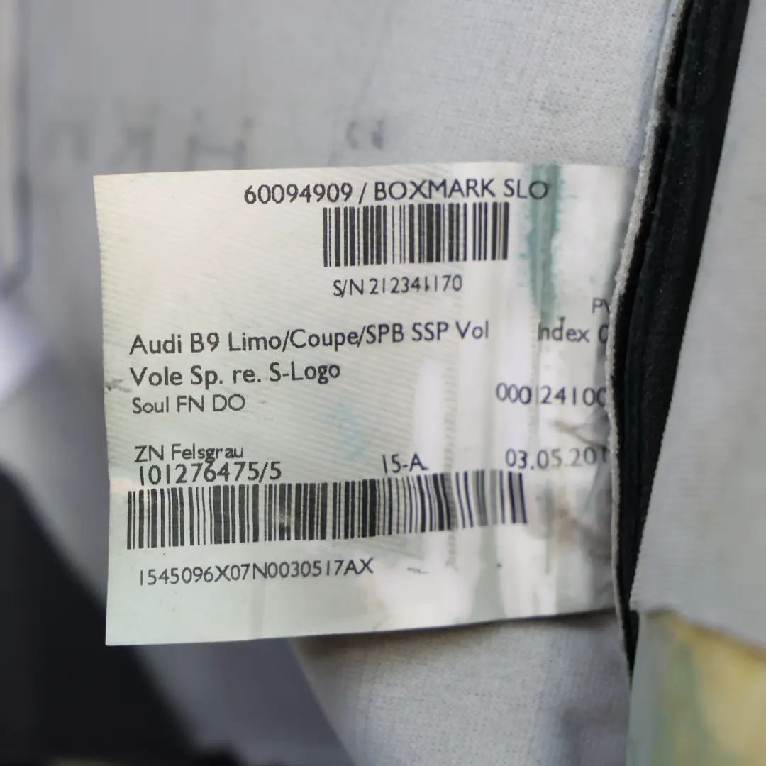 Sedile Anteriore Schienale Destro Riscaldato In Pelle Nero per Audi A4 S4 B9 Sport con numero di parte 8W6881806BJ Audi A4 S4 B9 Sport Sedile Anteriore Schienale Destro Riscaldato In Pelle Nero - SKU 8W6881806BJ-1 - Numero di parte 8W6881806BJ