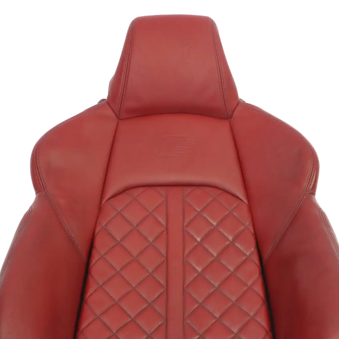 Audi A4 S4 B9 8W Sport Seat Backrest Front Right O/S Heated Leather Magma Red - SKU 8W6881806BJ - Part number 8W6881806BJ