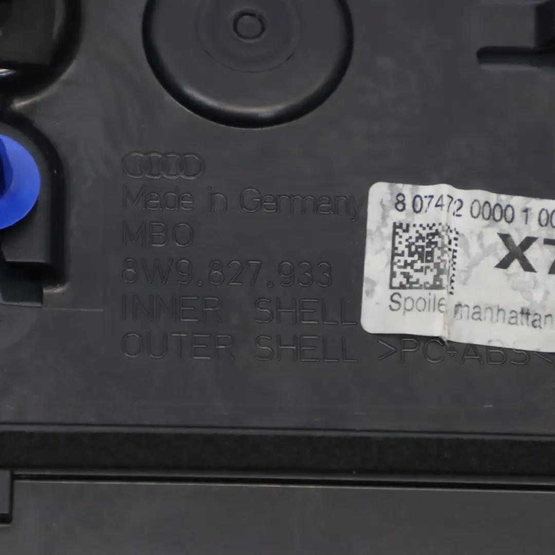 Boot Trunk Tailgate Spoiler Wing Manhattan Grey - X7L to Audi A4 B9 Rear with Part number 8W9827933 Audi A4 B9 Rear Boot Trunk Tailgate Spoiler Wing Manhattan Grey - X7L - SKU 8W9827933-MAGR - Part number 8W9827933