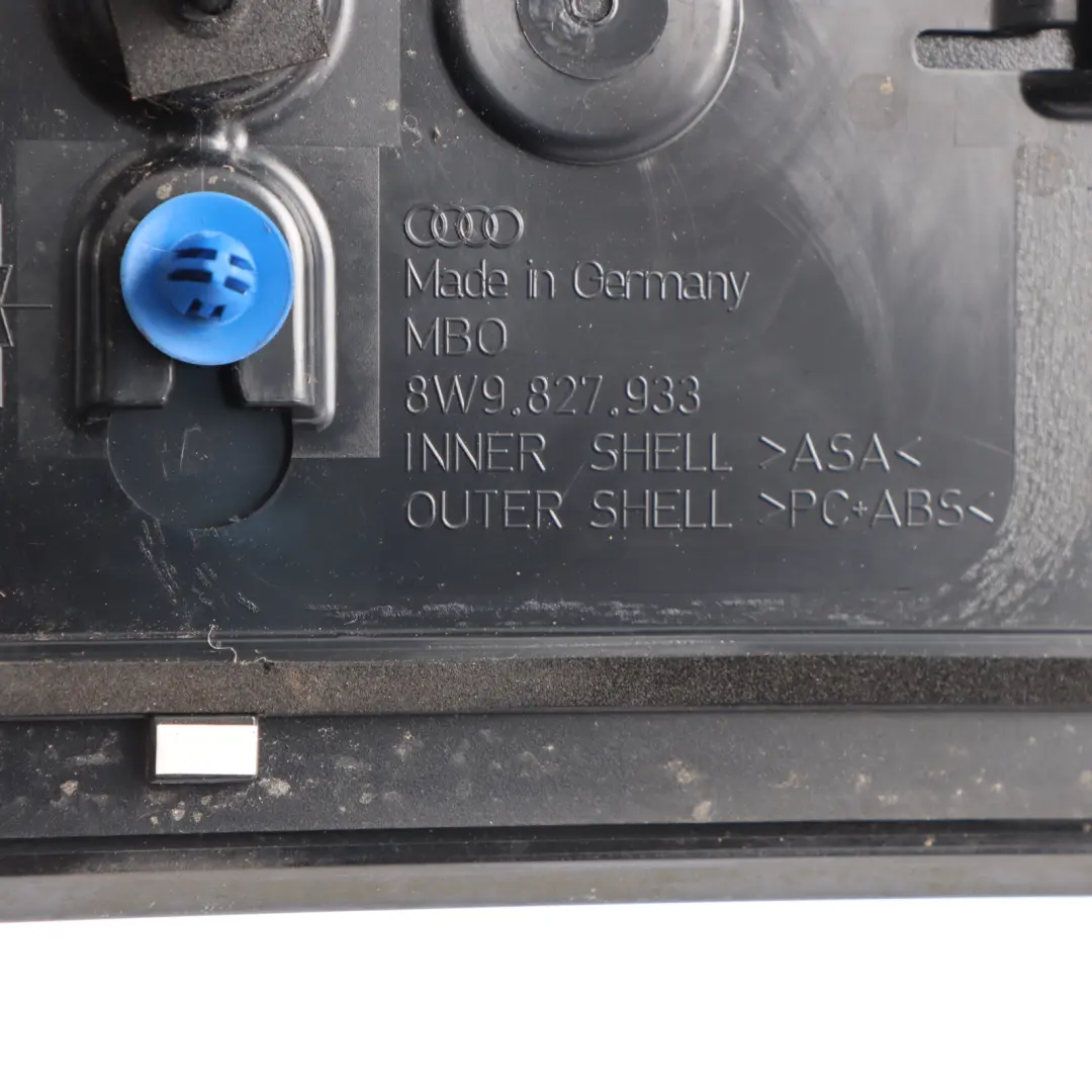 Boot Trunk Tailgate Rear Spoiler Trim Mythical Black - Y9T to Audi Q5 FY with Part number 8W9827933 Audi Q5 FY Boot Trunk Tailgate Rear Spoiler Trim Mythical Black - Y9T - SKU 8W9827933-MYB - Part number 8W9827933