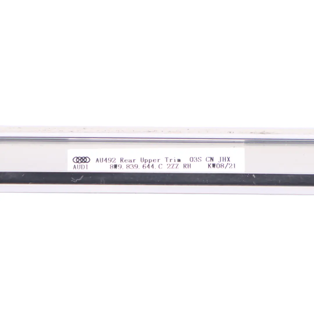 Audi A4 B9 Rear Window Guide Rail Strip Aperture Right O/S Chrome - SKU 8W9839644 - Part number 8W9839644