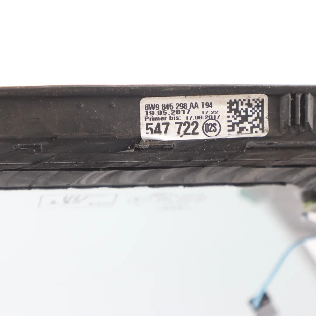 Quarter Side Window Glass Glazing AS3 Right O/S to Audi A4 B9 Rear with Part number 8W9845298AA Audi A4 B9 Rear Quarter Side Window Glass Glazing AS3 Right O/S - SKU 8W9845298AA - Part number 8W9845298AA