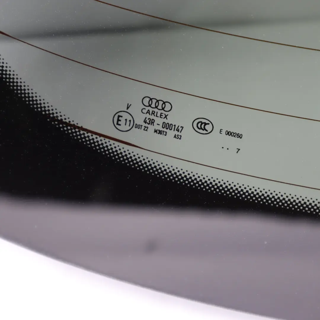 Window Audi A4 S4 B9 Rear Boot Trunk Lid Glazing AS3 to Tailgate with Part number 8W9845501C Tailgate Window Audi A4 S4 B9 Rear Boot Trunk Lid Glazing AS3 - SKU 8W9845501C - Part number 8W9845501C