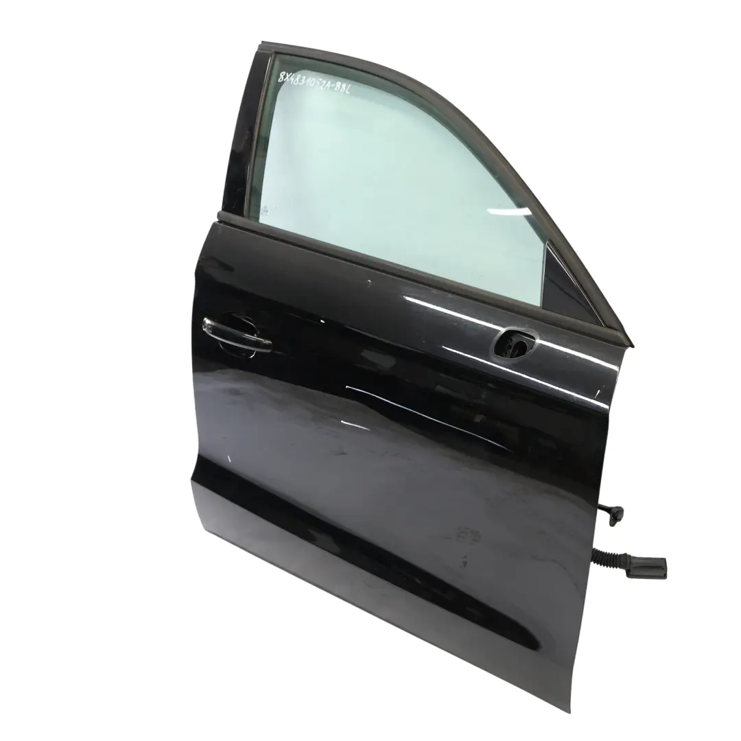 Door Front Right O/S Brilliant Black Metallic - Y9B to Audi A1 8X with Part number 8X4831052A Audi A1 8X Door Front Right O/S Brilliant Black Metallic - Y9B - SKU 8X4831052A-BBL - Part number 8X4831052A