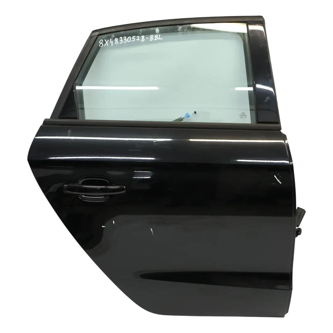 Door Rear Right O/S Brilliant Black Metallic - Y9B to Audi A1 8X with Part number 8X4833052B Audi A1 8X Door Rear Right O/S Brilliant Black Metallic - Y9B - SKU 8X4833052B-BBL - Part number 8X4833052B
