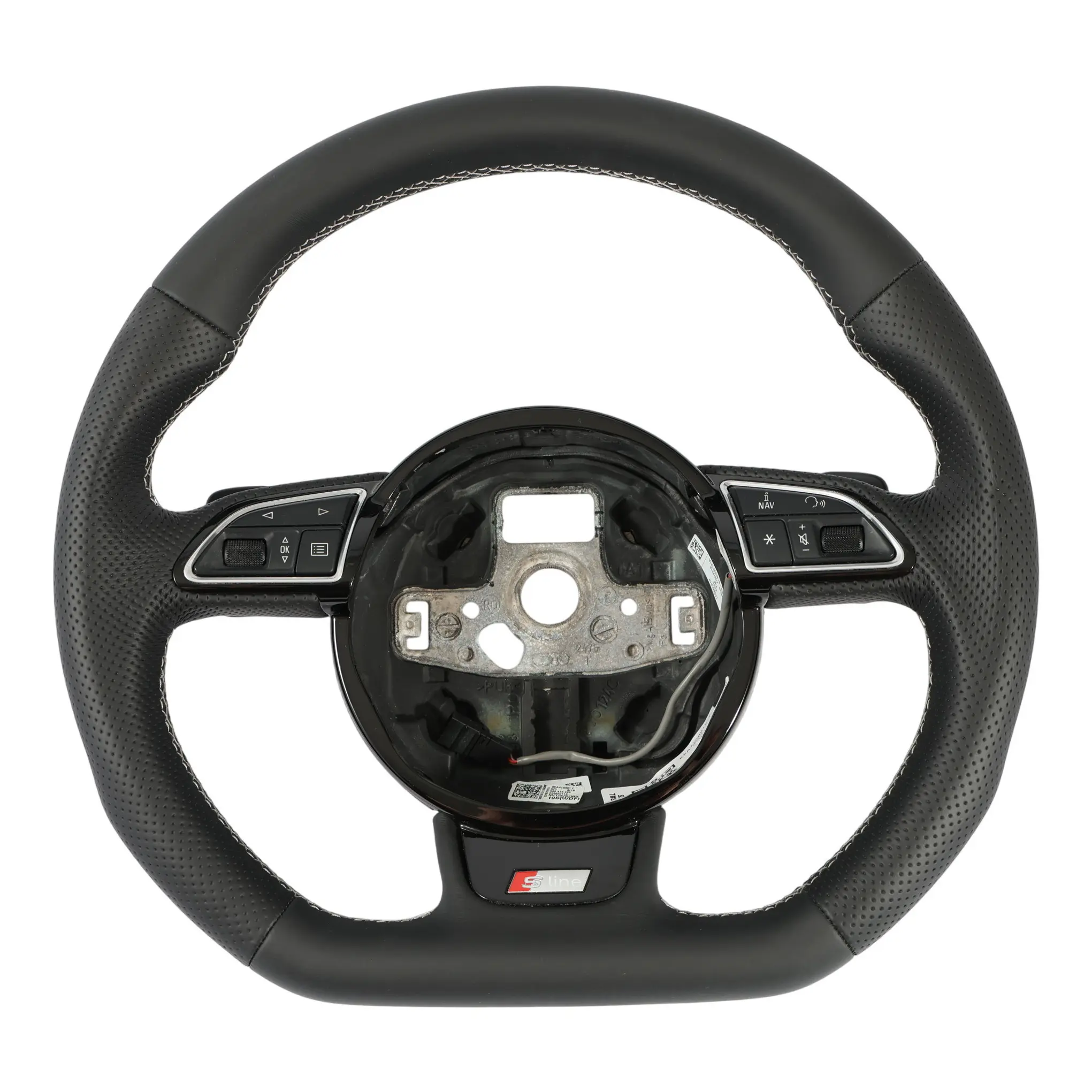 Audi A6 C7 S-Line NEW Black Leather Steering Wheel Flat Bottom 8XA419091C
