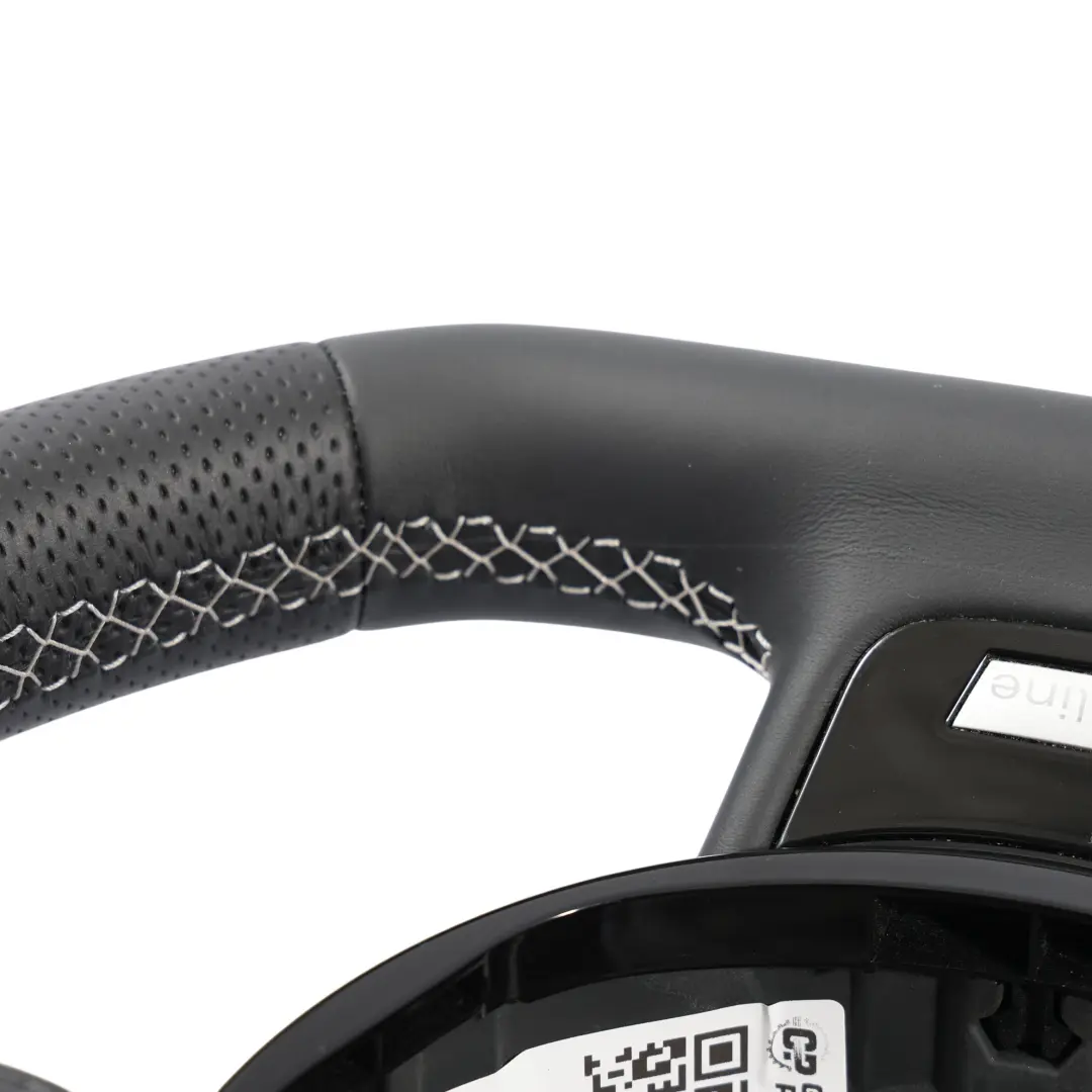 Audi A6 C7 S-Line NEW Black Leather Steering Wheel Flat Bottom - SKU 8XA419091C-1 - Part number 8XA419091C