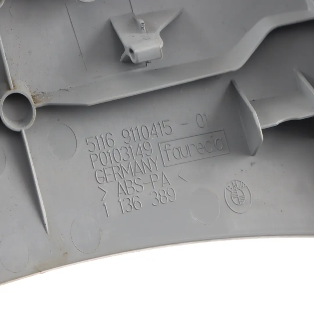BMW E81 E87 LCI E88 Blende Mittelarmlehne Hinten Abdeckung Alaskagrau 9110415 - SKU 9110485 - Teilenummer 9110485