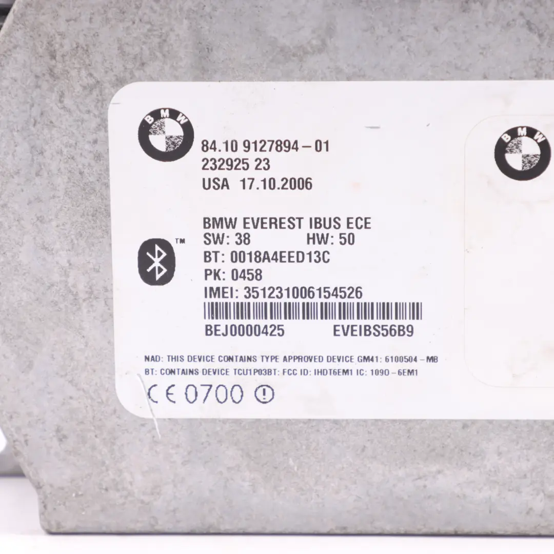 Telematics Bluetooth Control Unit Module to BMW E83 with Part number 9127894 BMW E83 Telematics Bluetooth Control Unit Module - SKU 9127894 - Part number 9127894