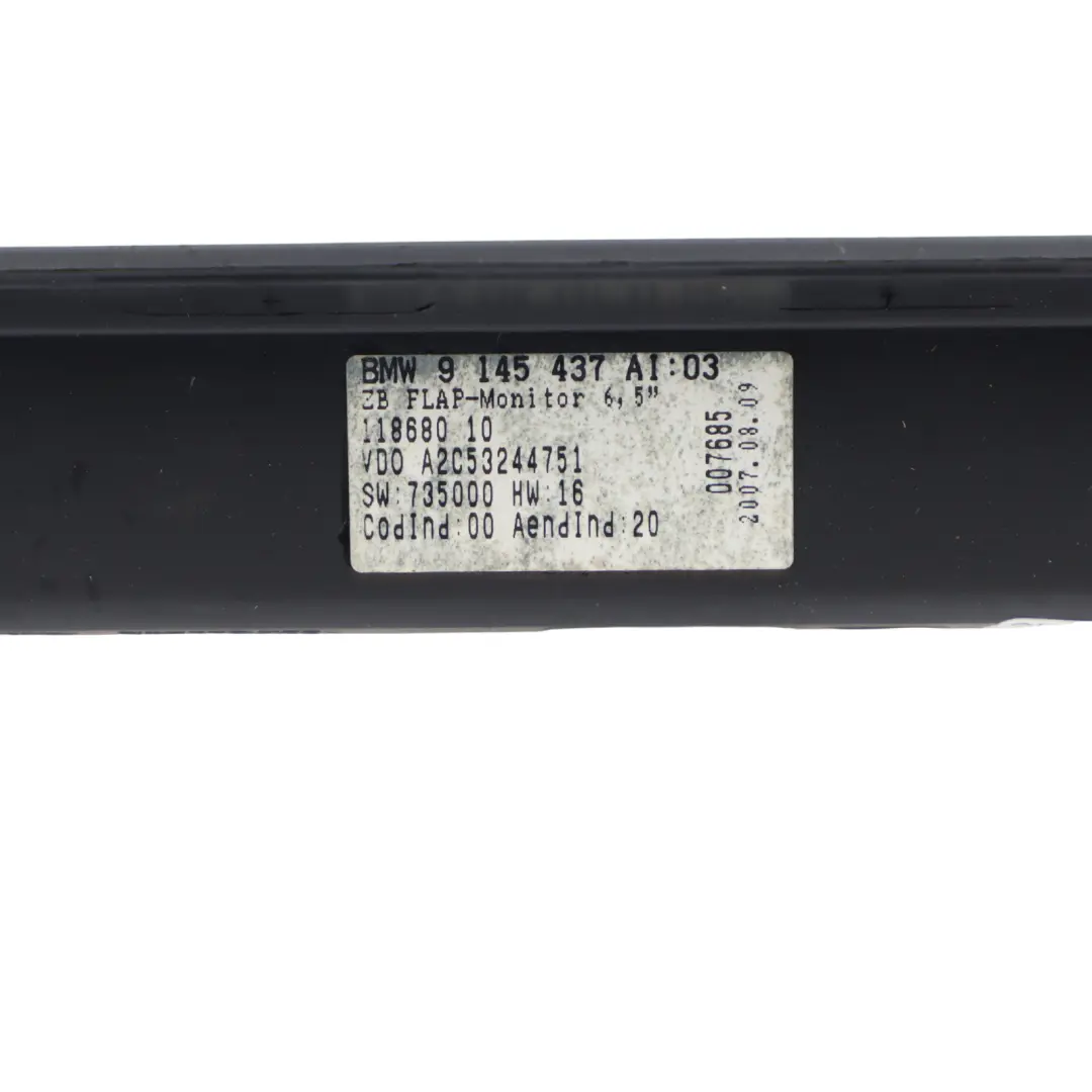 Boardmonitor Central Information Display Screen to BMW E81 E82 E87 E88 with Part number 9145437 BMW E81 E82 E87 E88 Boardmonitor Central Information Display Screen - SKU 9145437 - Part number 9145437