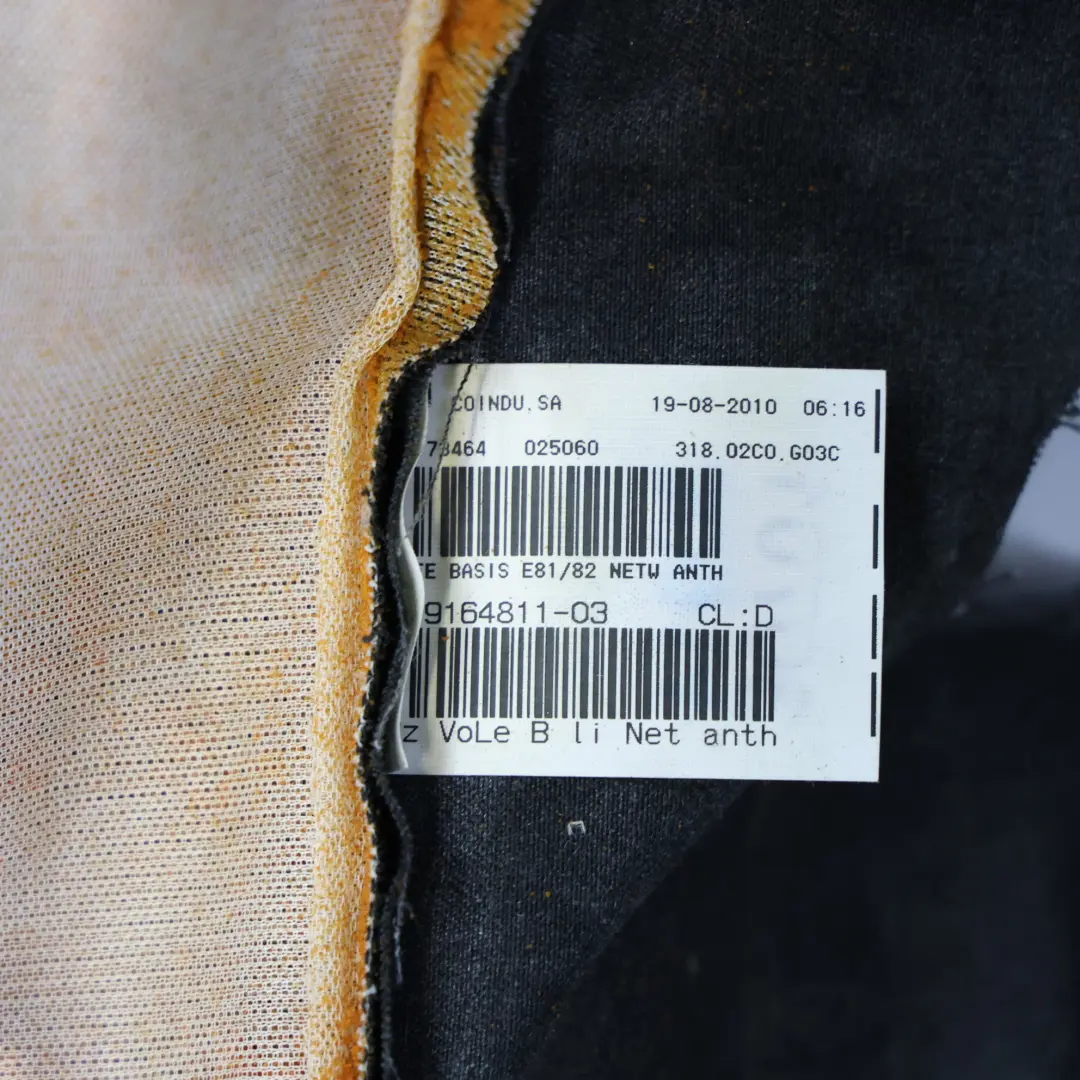 Vorne Links Stoff Seitensitz Netz Anthrazit für BMW E81 E82 mit Teilenummer 9164811 BMW E81 E82 Vorne Links Stoff Seitensitz Netz Anthrazit - SKU 9164811 - Teilenummer 9164811